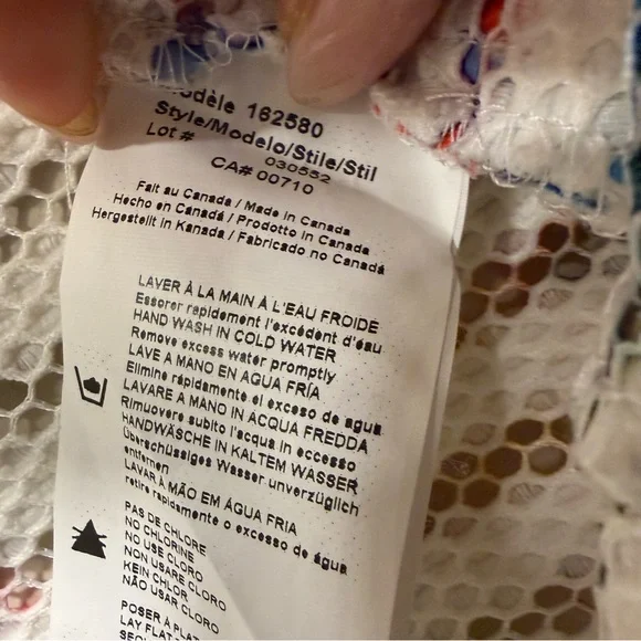 Joseph Ribkoff Asymmetrical Garden Floral Mesh Blazer | Size 8 - Picture 9 of 9